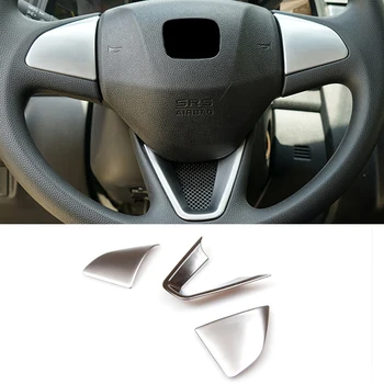 

3PCS Chrome Steering Wheel Decorate the sequins Car Styling Auto Accessories for honda FIT 2014