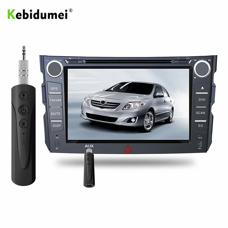 

Kebidumei Bluetooth Speaker Car Bluetooth Aux Universal 3.5mm jack Hands free Auto Receiver Music Car Bluetooth Receivers