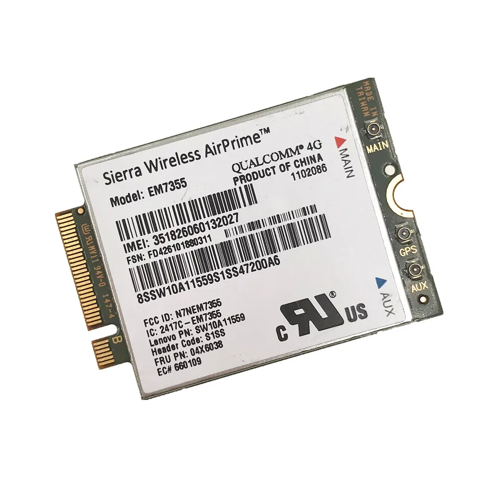 Сьерра-Gobi5000 EM7355 LTE 4G WWAN 04X6038 04W3801 NGFF Wi-Fi карты для lenovo T440 X240 W540 T440P T431S