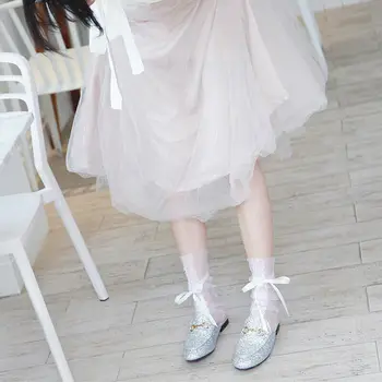 

New Fashion Women's Lace Bow Socks High Ankle Tulle Socks Party Socks