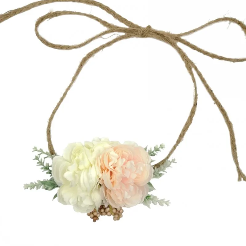 

10pcs/lot Handmade Floral Crown Hair Band Tieback Flower Crown Headband For Baby Girls Photo Prop