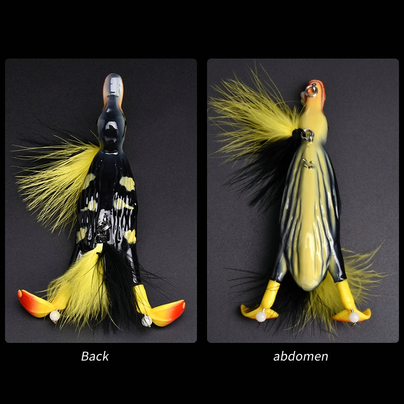 ALLBLUE 3D STUPID DUCK Topwater Floating Fishing Lure Popper Artificial Bait  Plopping and Splashing Feet Hard Pike Tackle - Price history & Review, AliExpress Seller - ALLBLUE Fishing Store