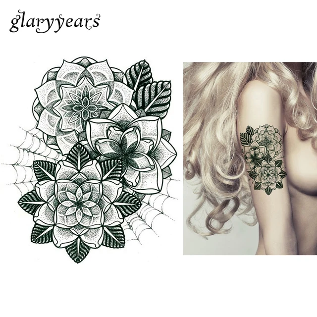1pc Temporary Tattoo Body Art Sticker KM-028 Spider Web Flower Picture Design Fake Decal Waterproof Tattoo Sticker For Women Men 1pc Temporary Tattoo Body Art Sticker KM-028 Spider Web Flower Picture Design Fake Decal Waterproof Tattoo Sticker For Women Men