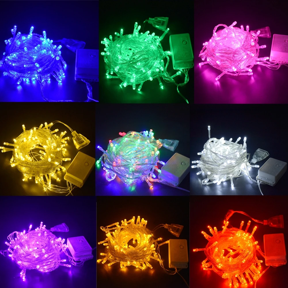 

Christmas Decorative Lights 10M 100LED Garland String Light 8 Mode Fairy Holiday Lighting for Home Wedding Garden Decoration