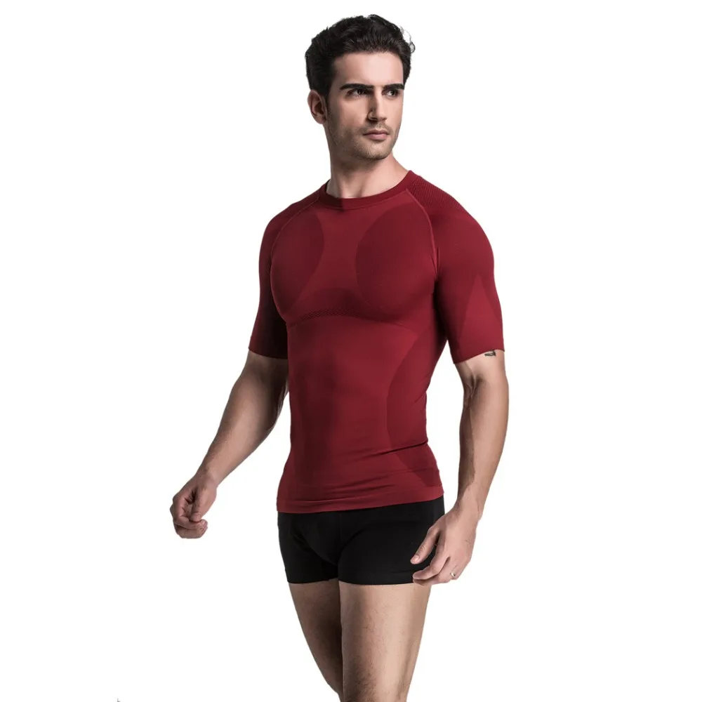 

Mens Body Shaper Quick Dry Short Sleeve Men's T-Shirt Men's Bodyshaper Short Tops Tees