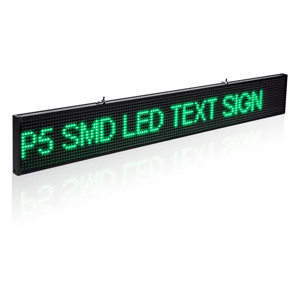 20 дюймов P5 SMD СВЕТОДИОДНЫЙ Модуль программируемого бегущая строка в помещении магазина светодиодный Дисплей доска с металлической цепью