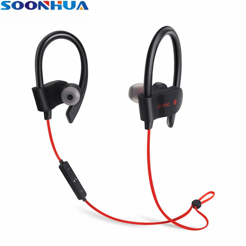 

SOONHUA Soft Silicone In-ear Headphone 56S Wireless Bluetooth V4.1 Stereo Earphone Sport Sweatproof Handsfree Earbud Headset