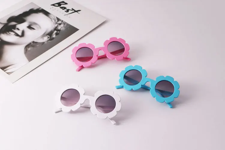 С рисунком "Подсолнух" круглые милые детские солнцезащитные очки UV400 для милые для мальчиков и девочек стаканы Детские Óculos de sol N554
