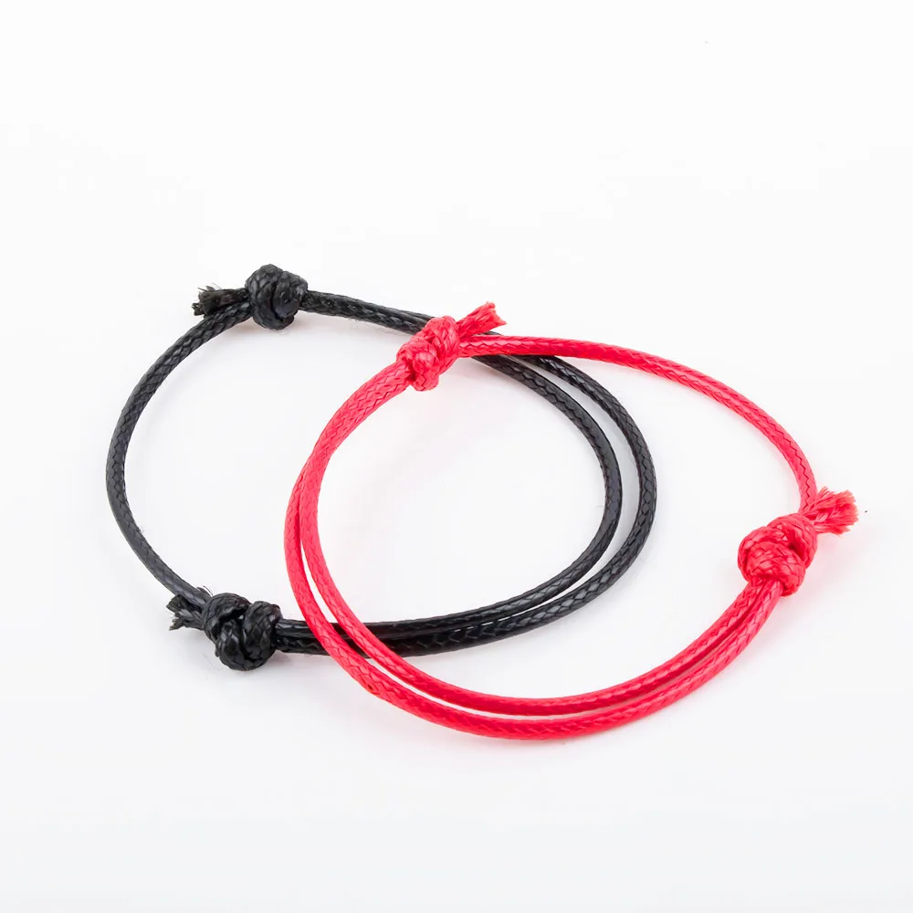

1Pc Simple Unique Red and Black String Lucky Bracelet Lovers Handmade Adjustable Bracelet Delicate Gifts