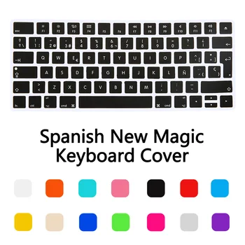

Spain Spanish Version Wireless keyboard Silicone Keyboard Cover Protector Skin for Apple New Magic Keyboard 2 Release in 2015