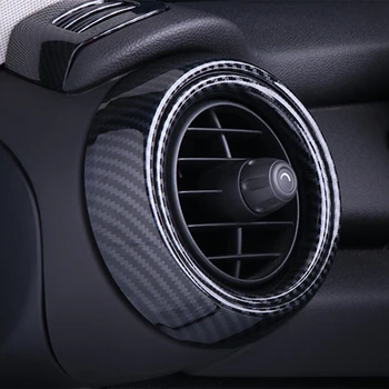 

Air Vent Ring Outlet Cover Housing Carbon Fiber Style Case Interior Decorative Dashboard For Mini Cooper F55 F56 F57 Accessories