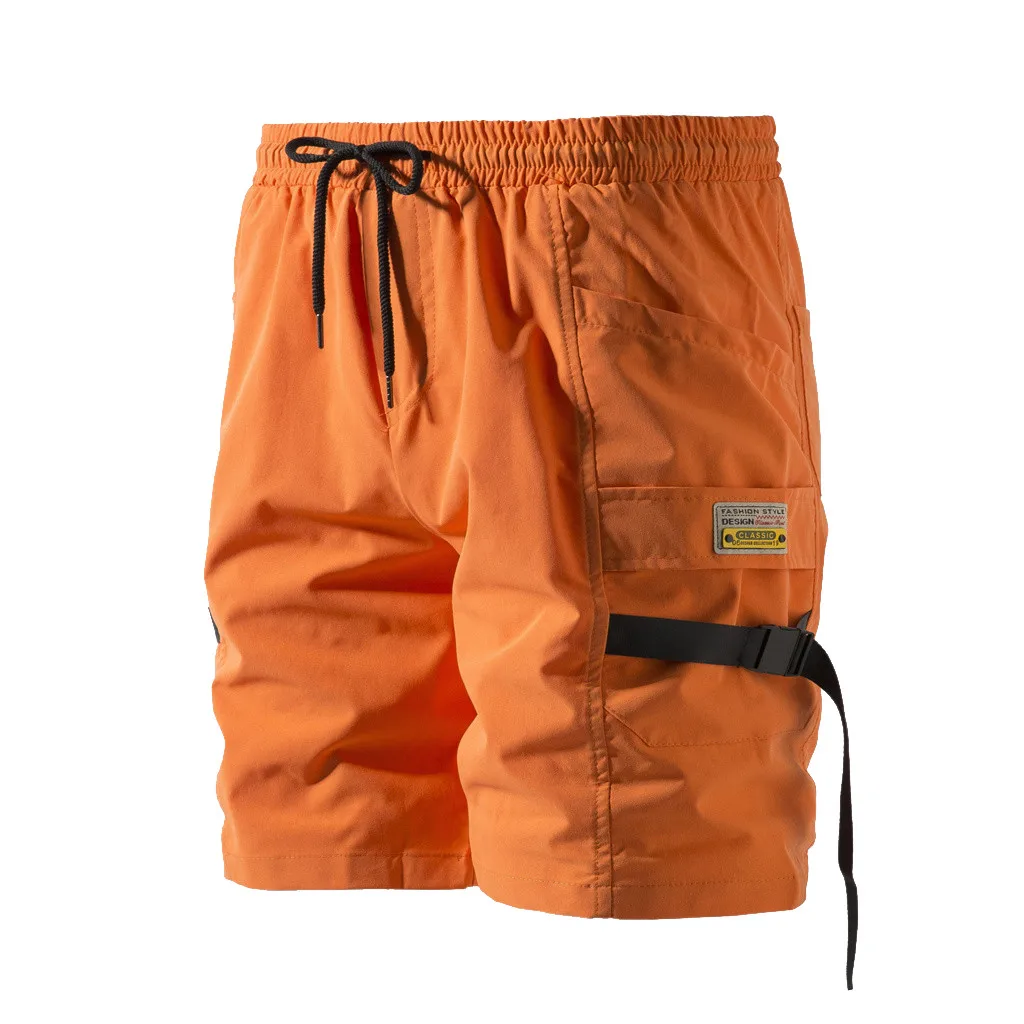 Orange C Камуфляж Свободные мужские шорты Карго прохладное лето военная Униформа Camo короткие штаны Лидер продаж Homme Cargo сплошной цвет шорты для женщин 5xl 4,30 - Цвет: Orange C