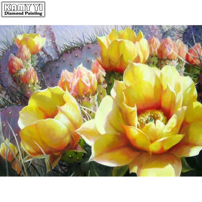

Full Square drill 5D DIY Diamond painting Yellow flower Diamond Embroidery Mosaic Cross Stitch Rhinestone decor