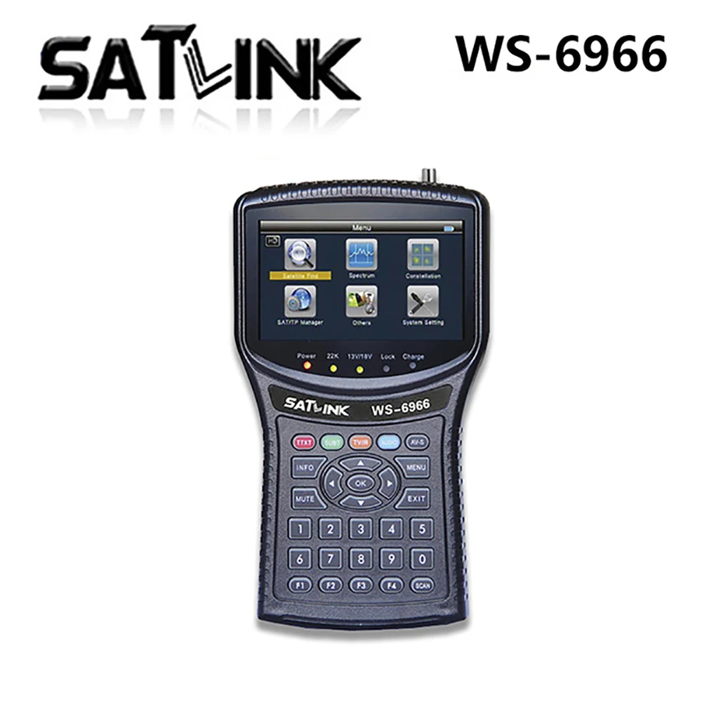 

SZBOX Satlink WS-6966 Satellite Finder Meter MPEG4 DVB-S DVB-S2 Meter Satlink WS6966 HD Satellite Signal Finder free shipping