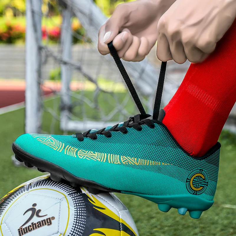 

Soccer Football Shoes Unisex Football Boots indoor football shoe for adult children's 33-44 size Train Sneakers chuteiras