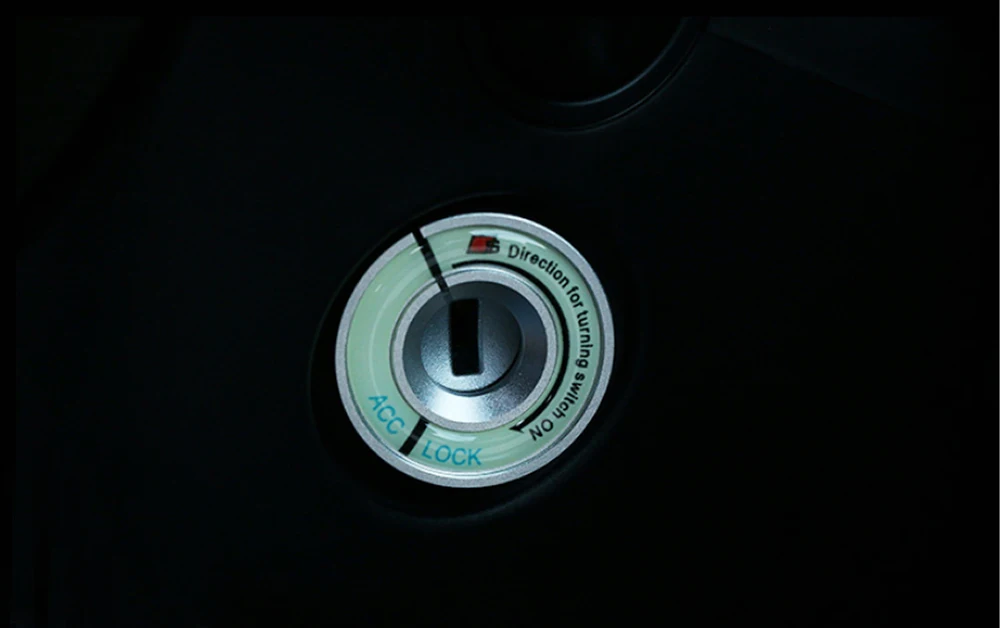 Световой Алюминий сплава ключ зажигания кольцо переключатель крышки аксессуары для интерьера автомобиля AUDI A1 A3 A4 b5 b6 b7 b8 A5 A6 c5 c6 A7 A8L Q3
