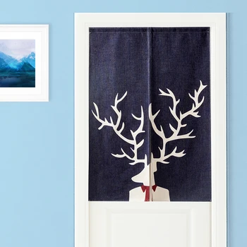 

Europe deer printing door curtin children bedroom door curtain decoration Feng Shui kitchen bedroom curtain