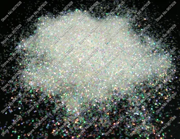 

50gram-1/64"(0.4MM)015 White Color with Colorful Tints Shining Nail Glitter Dust Powder for Nail Art Decoration&Glitter Craft