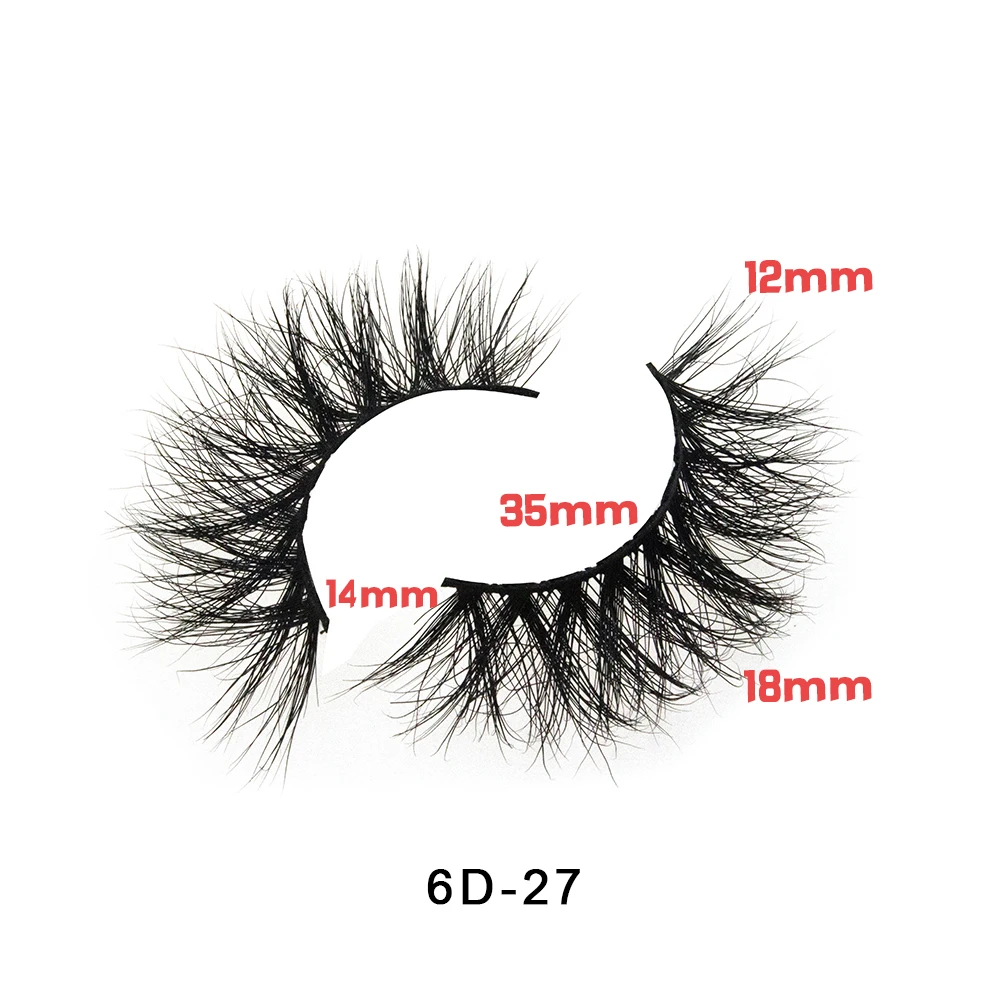 

Hand-made eyelashes 6D mink eyelashes natural dense make-up special false eyelashes wholesale custom packaging box logo