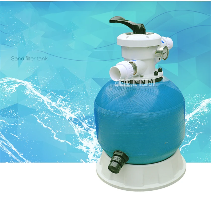 

S400 16 Inch Multi Valve Fishpond Sand Tank Filter Water Treatment Swimming Pool Equipment Glass Fiber Winding Structure