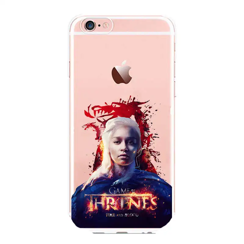 Прозрачная игра Throness Phone Чехол для iPhone 6 6 S 7 7 Plus 5 5S SE 8 8 Plus я не принцесса я KHALEESI мягкий для iPhone X