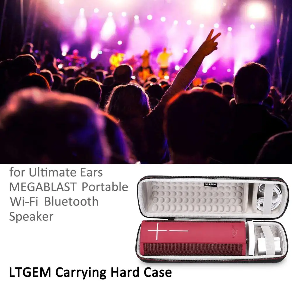 

LTGEM Case for Ultimate Ears MEGABLAST Portable Wi-Fi Bluetooth Speaker.