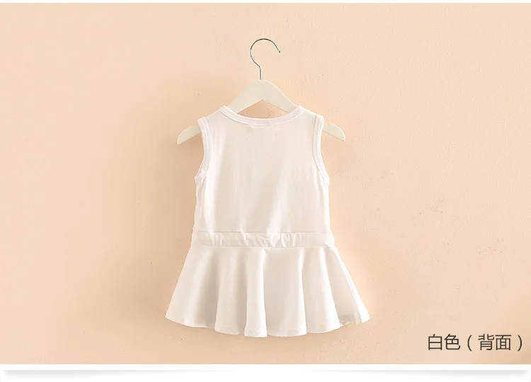 2018 Summer 2-10 Years Children Birthday Oil Painting Cartoon Big Flowe Print Princess Waist Drawstring Kids Girl Flower Dress (6)