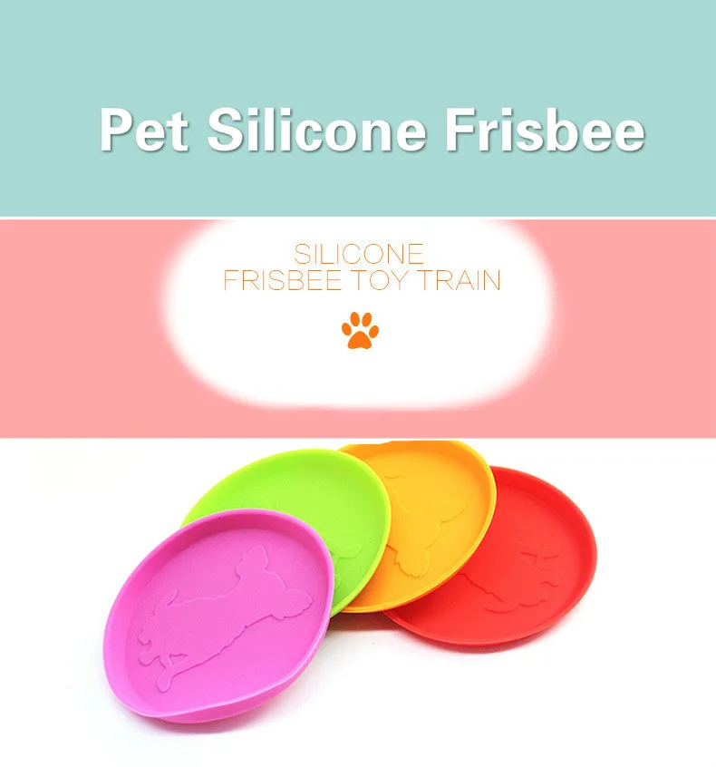 الحيوانات الأليفة الكلاب سيليكون في الهواء الطلق التدريب جرو تحلق أقراص الكلب إحضار لعبة كلب تحلق القرص الأسنان مقاومة لعبة تدريب