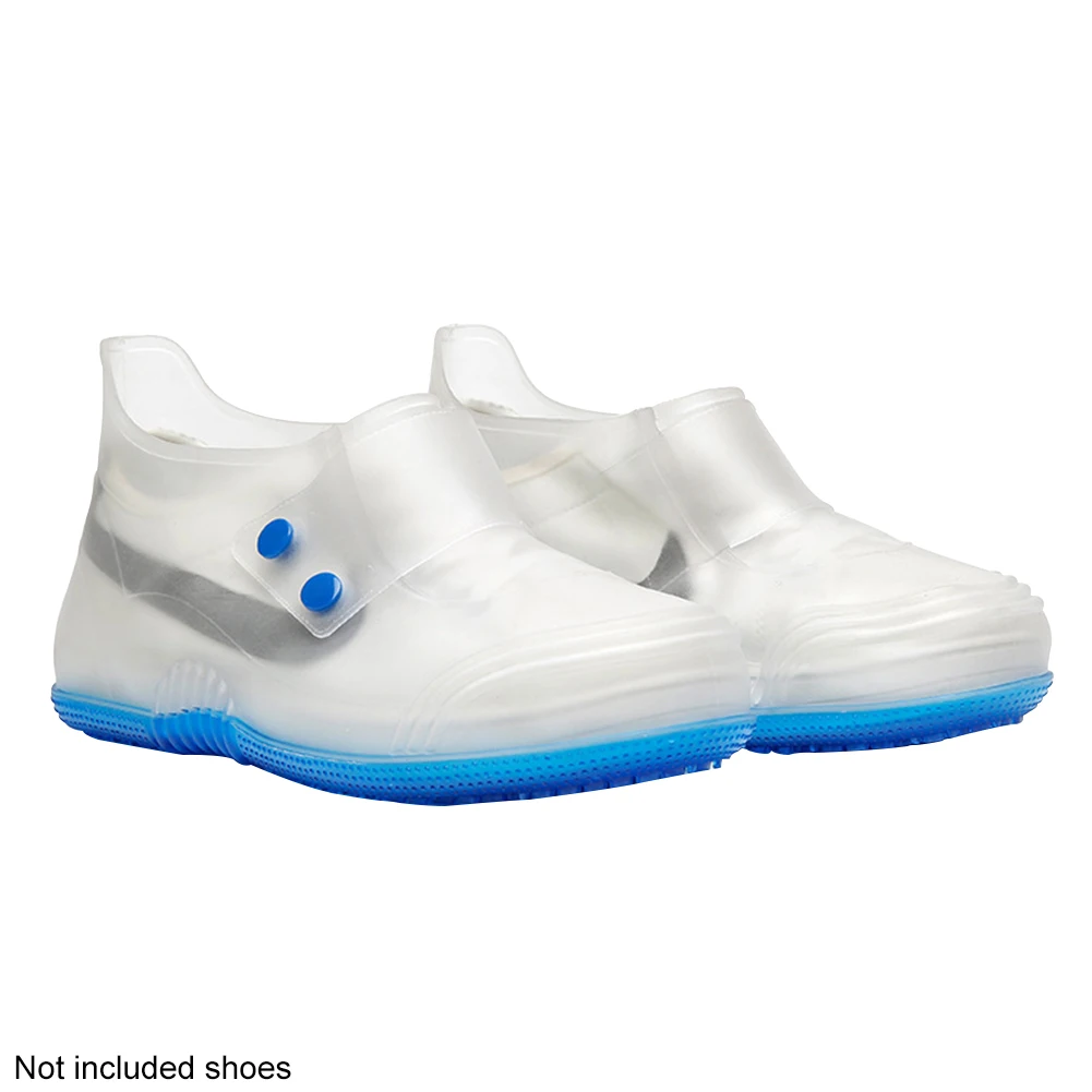 

Double Breasted Boots Covers Kids Wear Resistant Thicken Transparent Travel Outdoor Rain Shoes Galoshes Adult PVC Waterproof