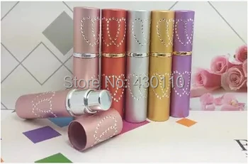 

5ml love diamond aluminum tube bottle drawn tube lipstick perfume bottles 5pcs/lot