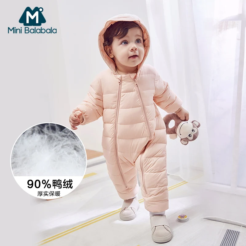 

Baby boy girl Clothes 2018 New born Winter Hooded Rompers Thick Cotton Outfit Newborn Jumpsuit Children Costume toddler romper