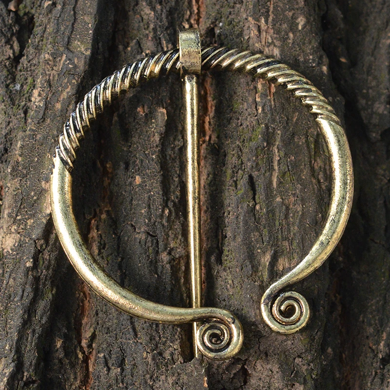 Viking Early Medieval Brooch Penannular Brooch Pin Badge Ancient silver
