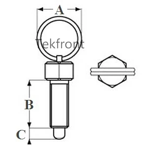 TF08011-M8 * 16*5 Нержавеющая сталь Лифт кольцо индексации линейка