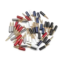 10 шт мини-джек 3,5 мм 4 полюса штекер Алюминий оболочки стерео 4 Pin 3,5 мм разъем провод перелетов! заглушка для разъема для наушников и разъем комплект