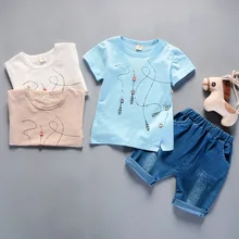 

2018 New Individuality Fashion Toddler Boys Clothing Set Summer Baby Suit Shorts Shirt 1 2 3 4 Year Children Kid Clothes Suits