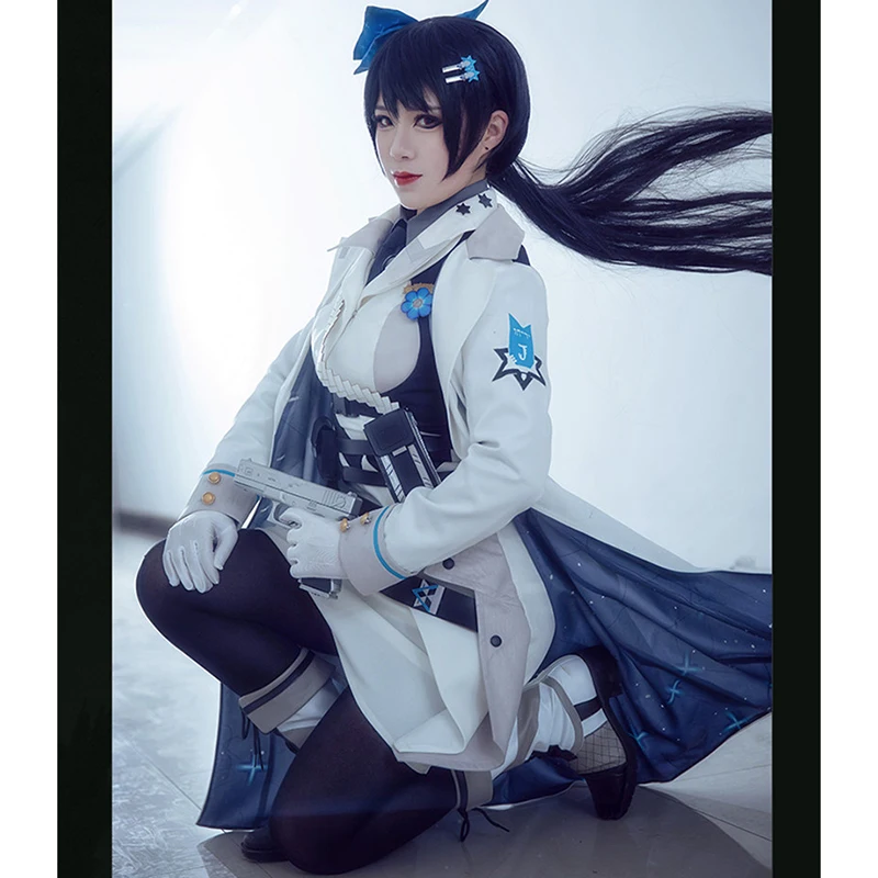 Girls' Frontline Jericho 941 Cosplay Costume Full Set - Includes Coat, Shirt, Uniform, PU Martin Heightened Boots for Women and Girls image 5