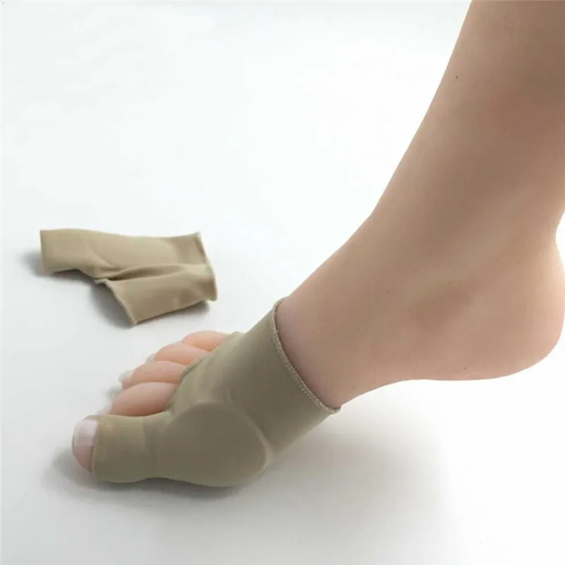 1 Pair Borsite Protector Gel di Silicone Manica Alluce Valgo Correttore Sovrapposizione Big Toe Ortopedici Separatore della Punta di Massaggio Del Piede