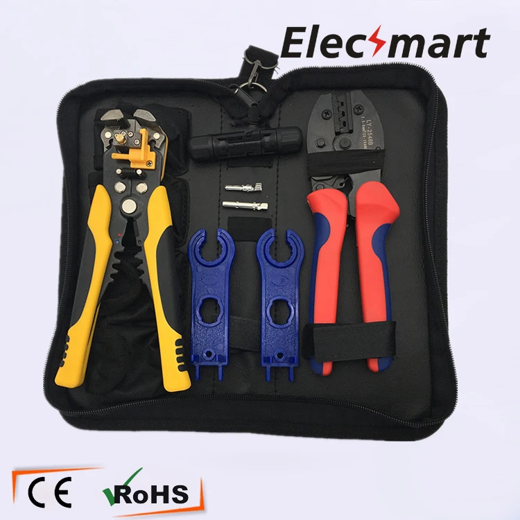 

LY-2546 Crimping Plier Automatic Wire Stripper Set with MC4 Connector MC4 Wrench