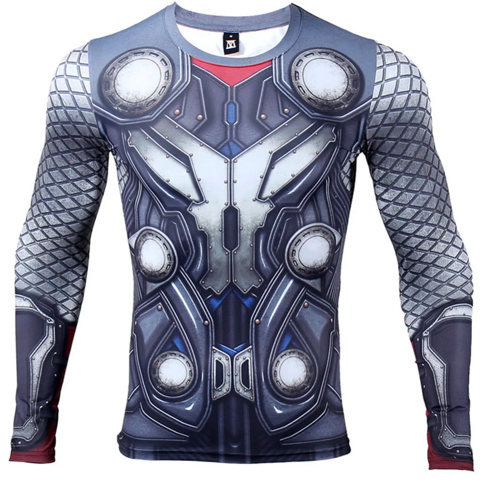 

THOR 3D Printed T shirts Men Compression Shirt Marvel Hero Cosplay Long Sleeve Tops Male Gym Fitness BodyBuilding Clothes