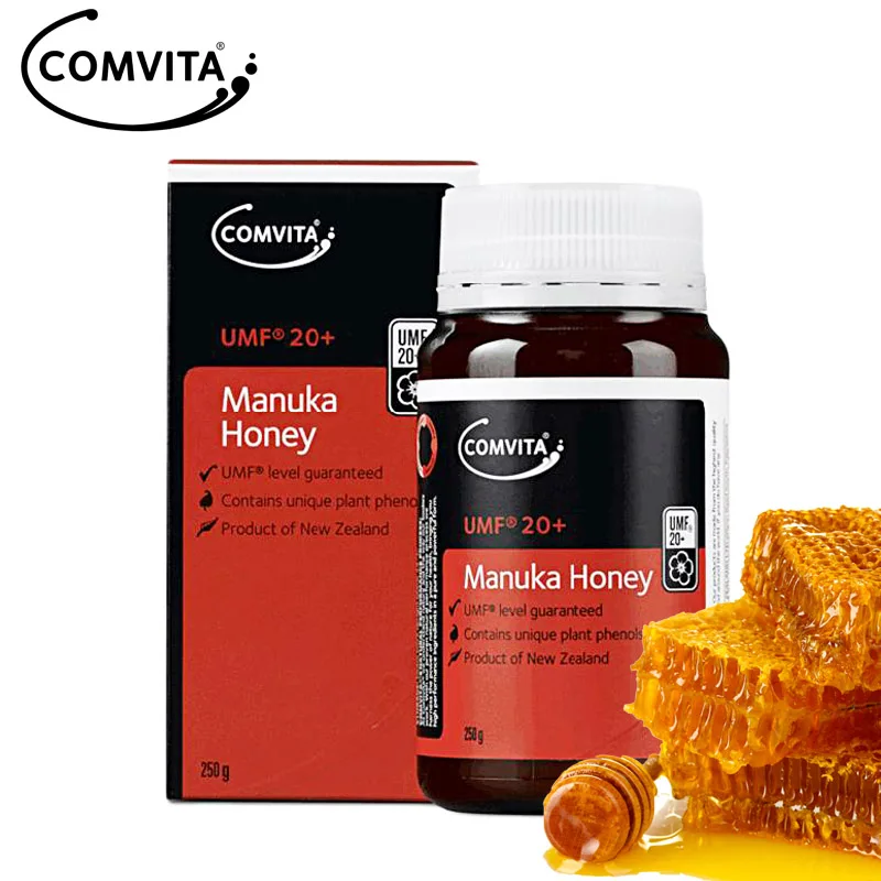 Новая Зеландия подлинный мед Comvita Manuka UMF20+ 250 г аутентичный супер премиум мед, пищеварительный здоровье и дыхательная система кашель