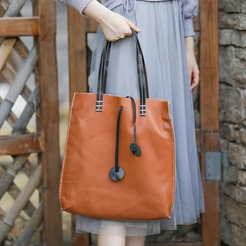 

Tayunxing Cow Leather Fashion Casual Girl Lady Woman's Handbag In The Package Portable Diagonal Female Big Shoulder Bag B019