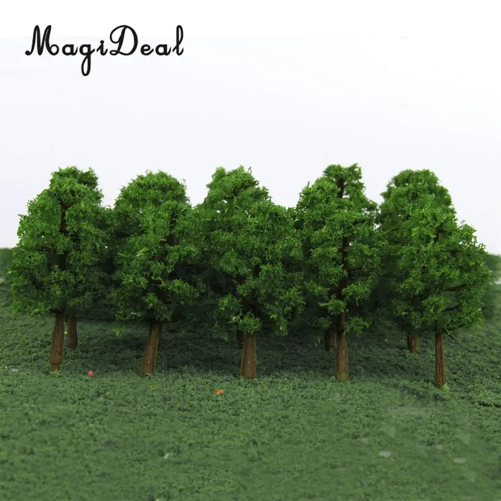 30Pcs Plastic Greenery HO N Model Trees for Train Railroad Railway Village Scenery Layout Landscape Model Toys