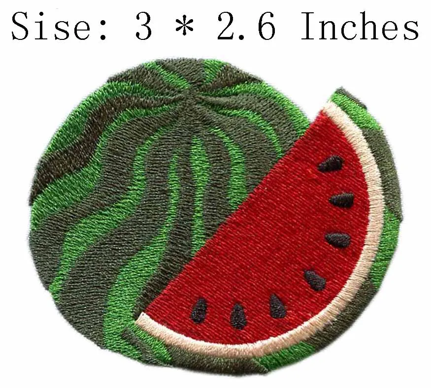 Watermelon embroidery patch 3" wide /summer/fruit patch/ironin Patches