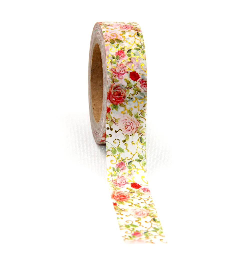 Masking Tape Stickers tape heart washi flower glitter washi Size 15mm