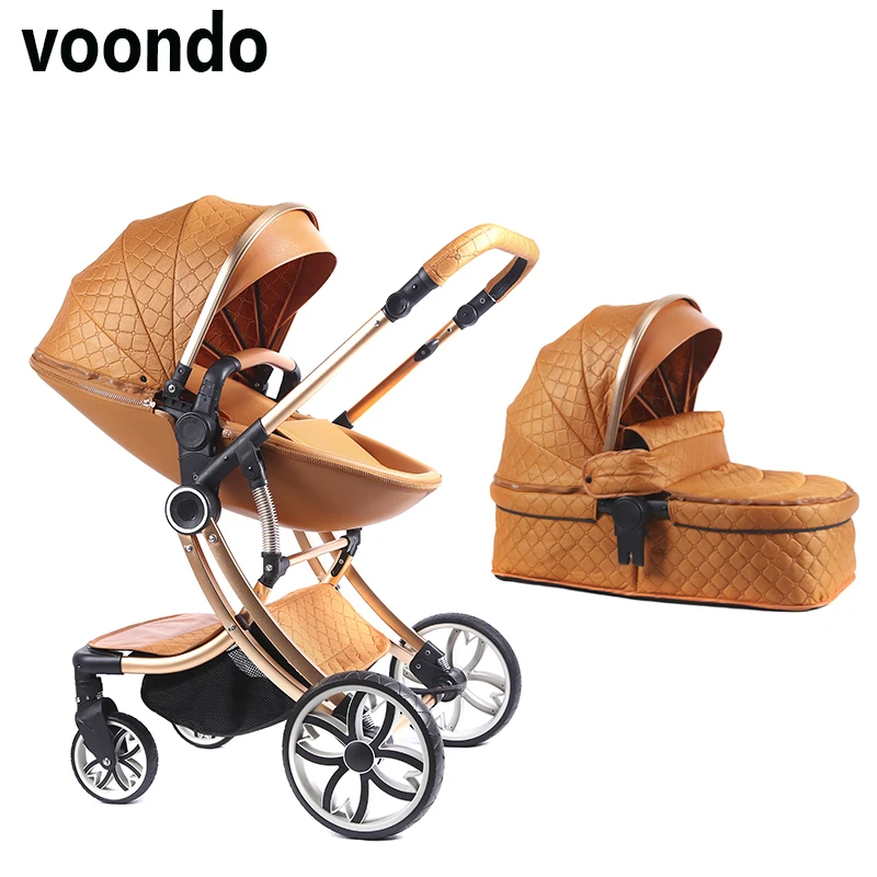 

Voondo High landscape stroller can sit reclining folding light two-way four-wheel shock absorption Russia free post