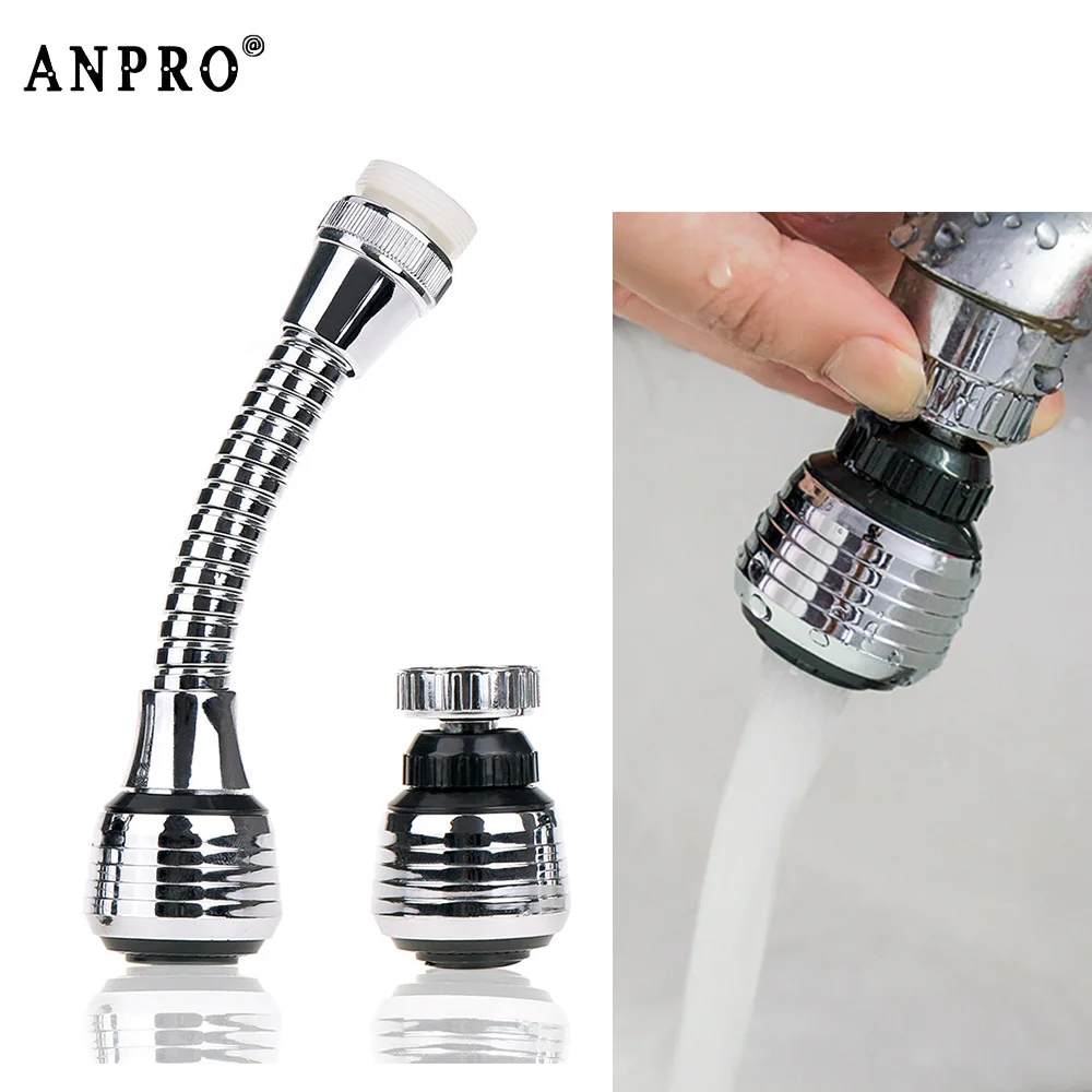 

Anpro Kitchen Faucet Aerator 2 Modes 360 Degree Adjustable Water Filter Diffuser Water Saving Nozzle Faucet Connector Shower