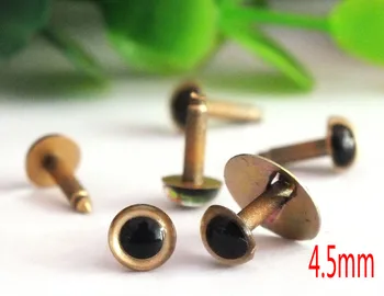 

Gold PEARL METAL BACK Crystal Eyes -Teddy Bear Soft Toy Animal Safety--4.5mm