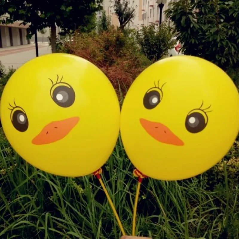 

Animal balloon 50pcs/lot12 inch 2.8g spherical yellow duck latex balloons safari party balloon baby birthday decoration baloon