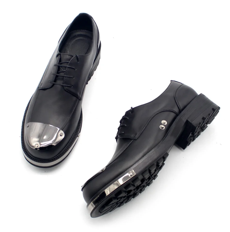 Spring Prom Italy Man Derby Shoes High top Handmade