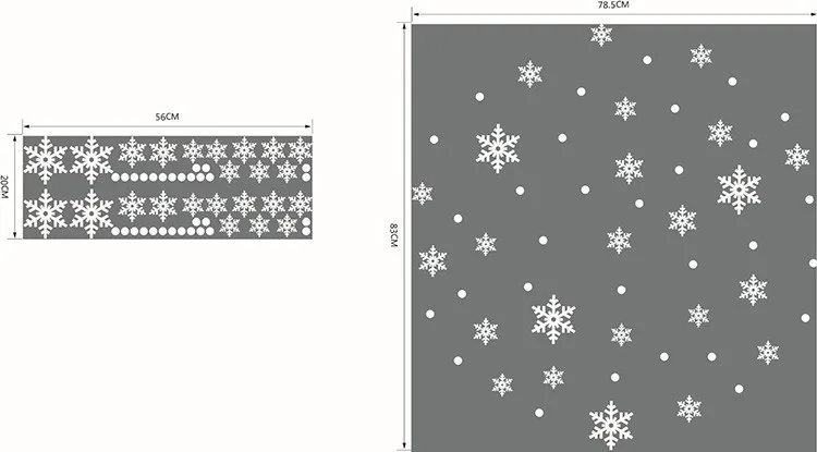 High Quality Creative Christmas Wall Sticker Frozen Snow Flakes Wall Decal Sticker Removable Wall Stickers